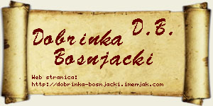 Dobrinka Bošnjački vizit kartica